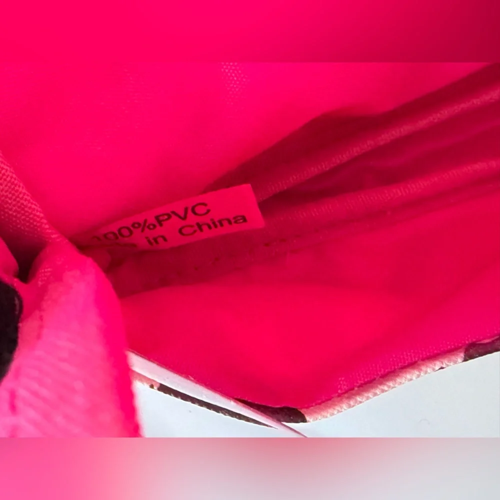 Trina Turk Pink Leopard Print Cosmetic Case‎ with Hot Pink Interior